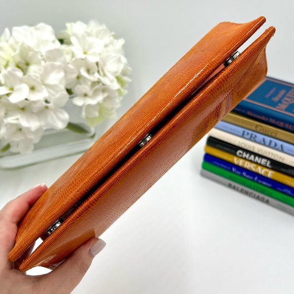VGUC Michelle LaLonde Orange Clutch/Shoulder Bag - Picture 5 of 10